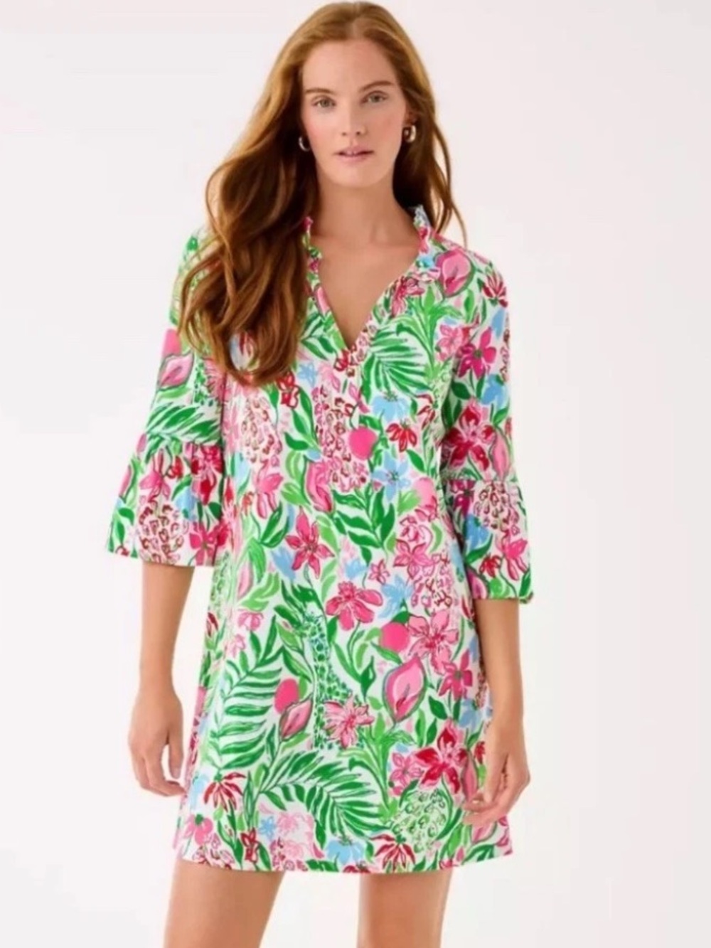 Lilly Pulitzer Hayes Dress
Ruffle Sleeve (Glowing Gardens) NWT Size XS